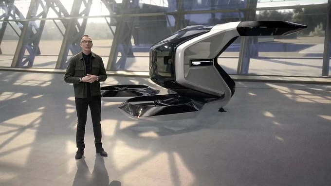 Concept ô tô bay của GM. Ảnh: GM